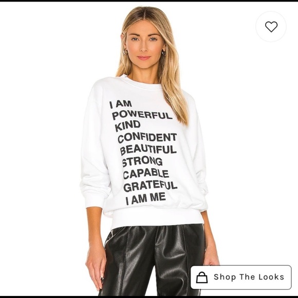 Anine Bing Sweaters - Anine Bing Empowerment Sweatshirt White Small